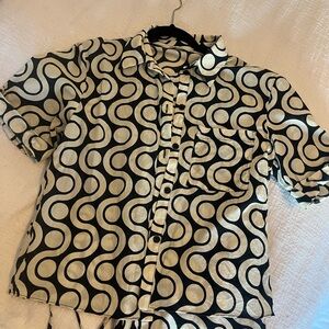 Black and White Patterned Shirt